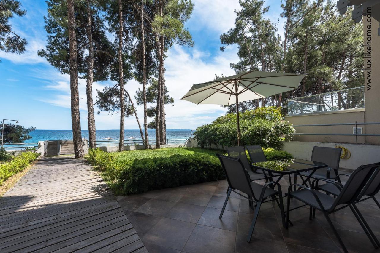 #Luxlikehome - Mediterranee Beachfront Summer House Kalyves Polygyrou Esterno foto